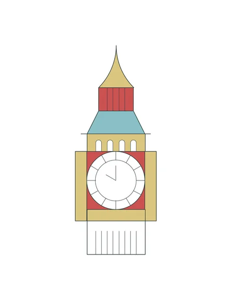 Ilustración del icono Big Ben — Archivo Imágenes Vectoriales