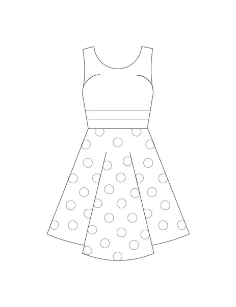 Illustration zum Kleid — Stockvektor