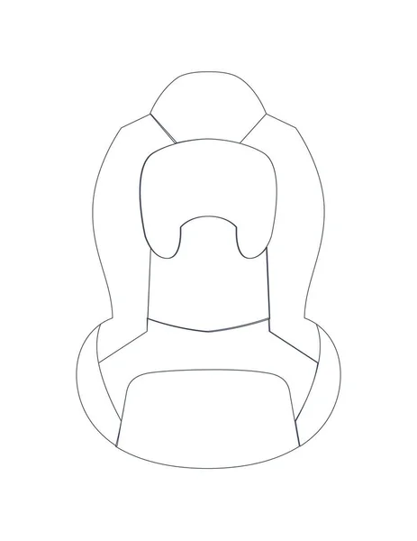 Bilbarnstol ikon illustration — Stock vektor