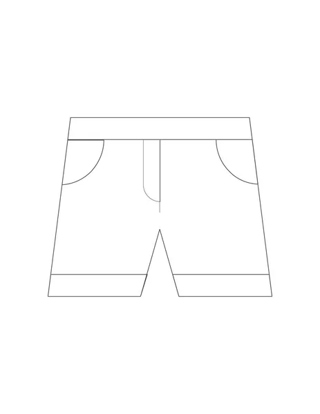 Illustrazione icona pantaloncini — Vettoriale Stock