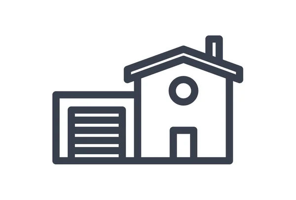 Huis pictogram illustratie — Stockvector