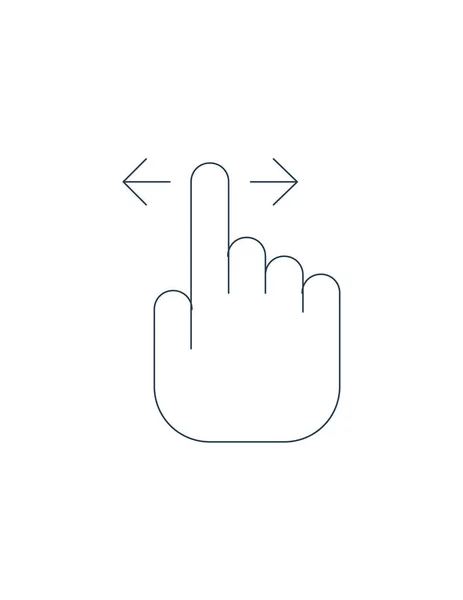 Illustration mit Touchscreen-Symbol — Stockvektor