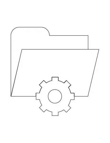 Folder settings icon illustration — Stock Vector