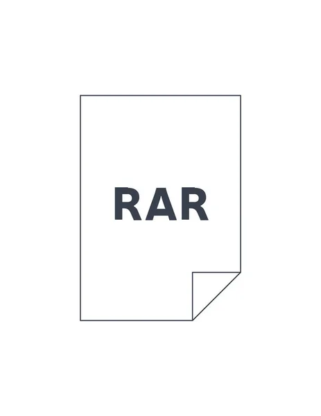 Rar 포맷 아이콘 그림 — 스톡 벡터