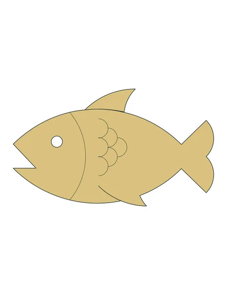 Fisk ikon Illustration — Stock vektor