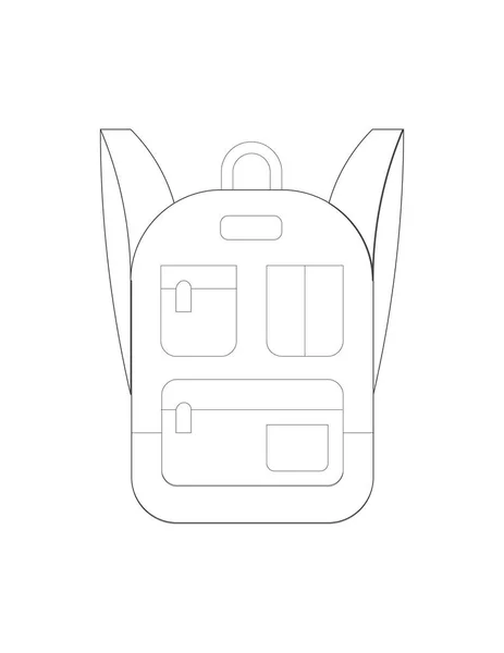 Ilustración de icono de mochila — Vector de stock