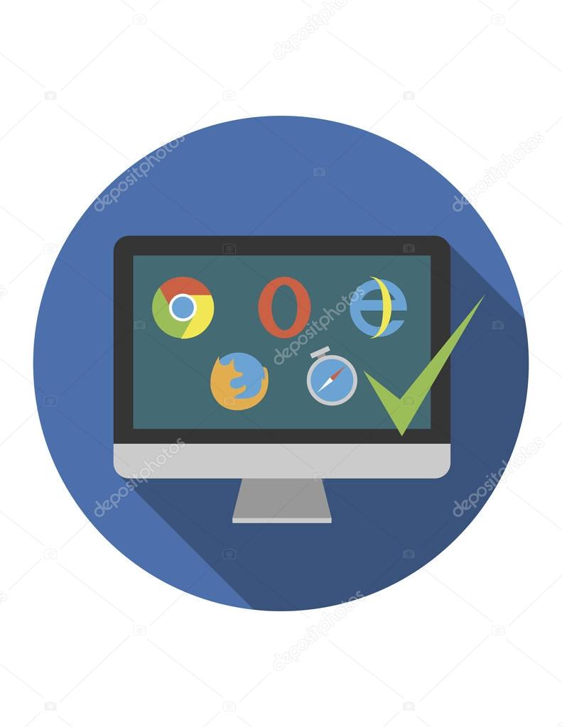 internet browsers icon illustration