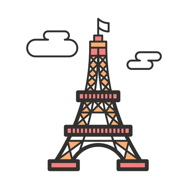 Obrázek ikony Eiffelova věž — Stockový vektor