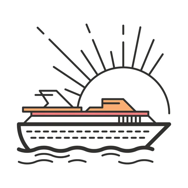 Ilustração do ícone do navio de cruzeiro — Vetor de Stock