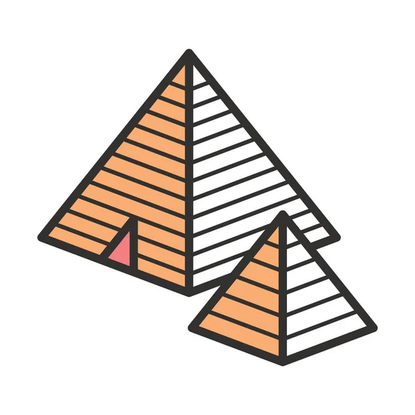 Ikone der ägyptischen Pyramide — Stockvektor