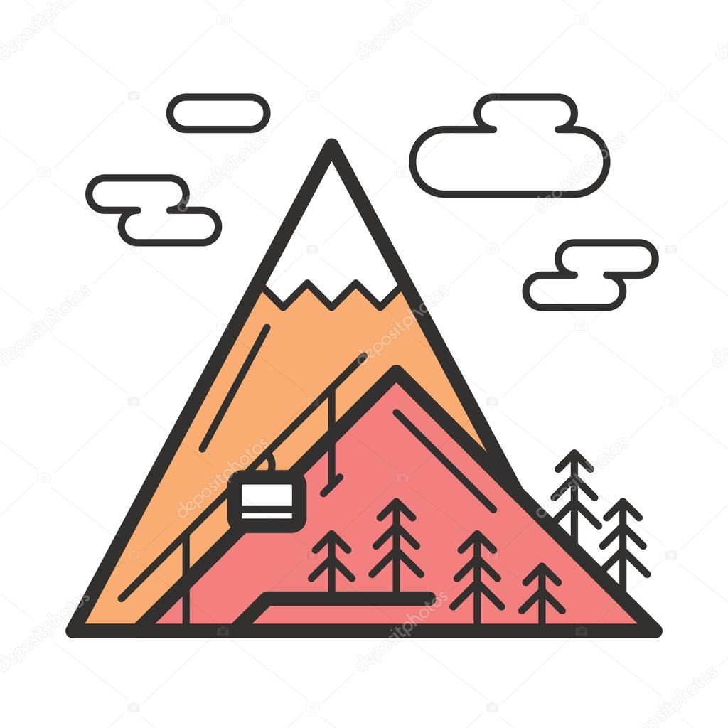 Mountains icon vector illustration