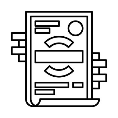 Belge simgesi illüstrasyon