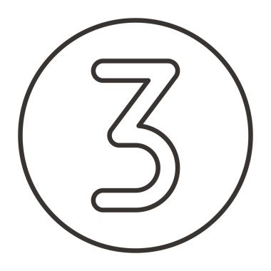 Üç numara simge tasarlamak