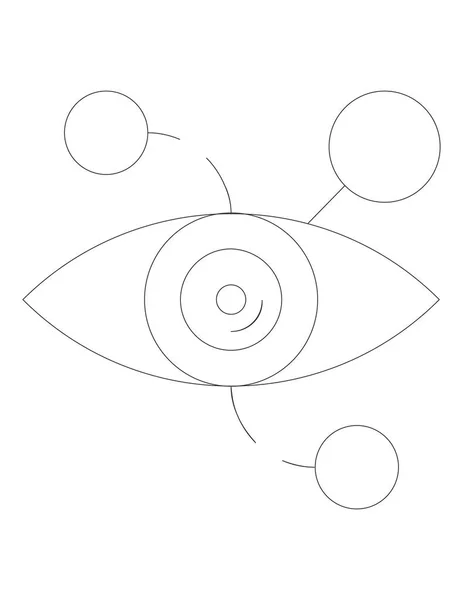 Ilustração ícone olhos — Vetor de Stock