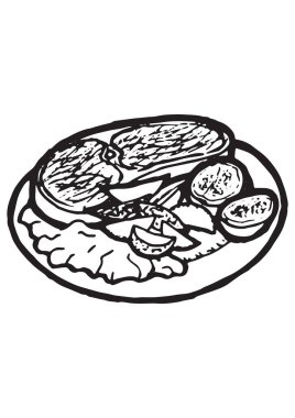 Sebze simgesi ile sığır eti