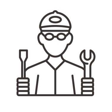 Tamirci holding araçları