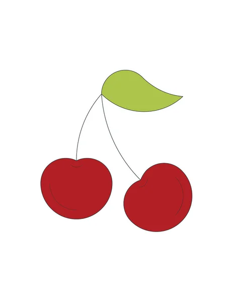 清洁樱桃图标 — 图库矢量图片