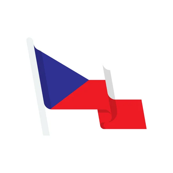 Bandera Republiki Czeskiej — Wektor stockowy