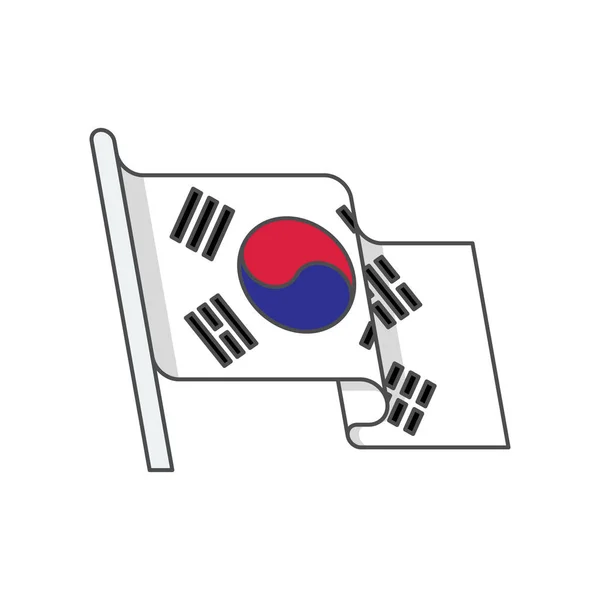 Flagge Südkoreas — Stockvektor