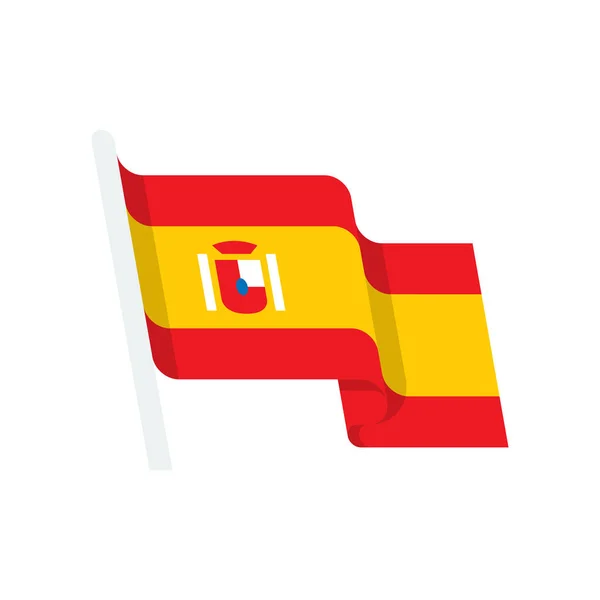 Flagge Spaniens weht — Stockvektor