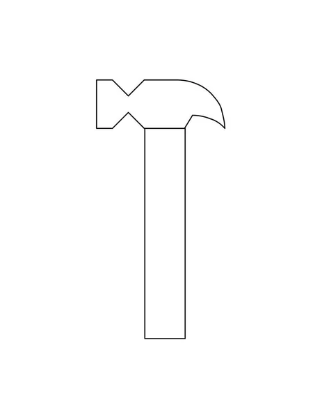 Hamer pictogram illustratie — Stockvector