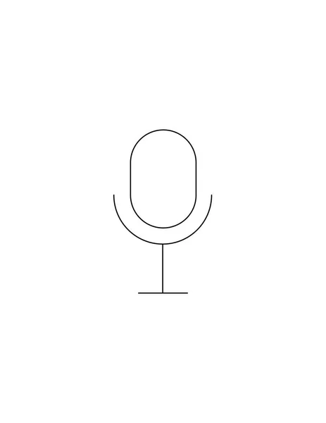Microphone line icon — Stock Vector