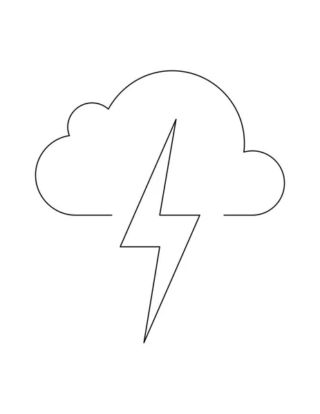 Éclaircissement icône nuage — Image vectorielle