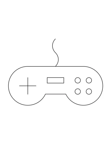 Ícone de linha controlador de jogo — Vetor de Stock