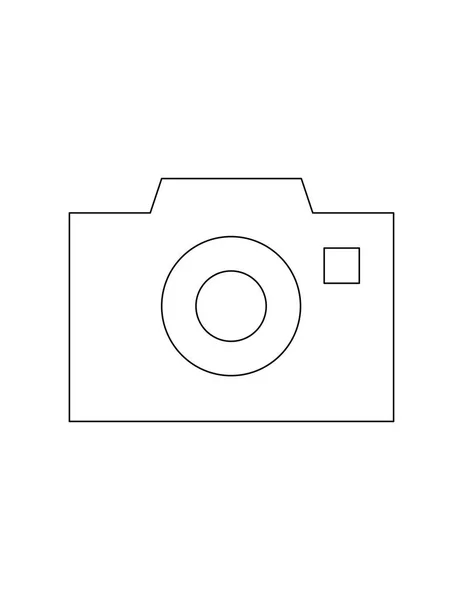 Ícone plano da câmera — Vetor de Stock