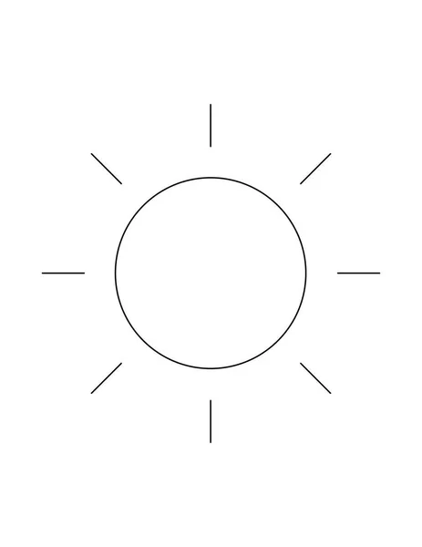 Sonnenflache Ikone — Stockvektor