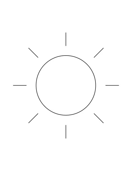 太陽フラットアイコン — ストックベクタ