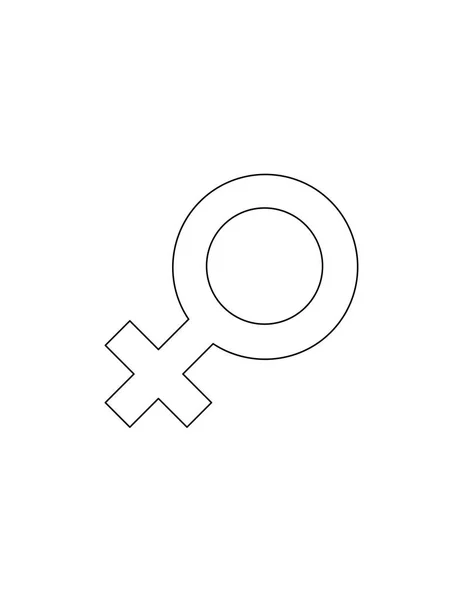 Icono de género femenino — Vector de stock