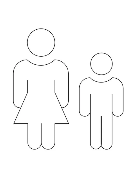 Icône mère et fils — Image vectorielle