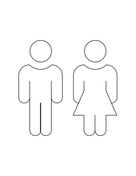 Icône masculine féminine — Image vectorielle