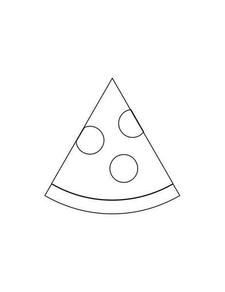 Icono de pieza de pizza — Vector de stock