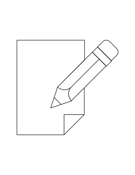 Papier en potlood icoon — Stockvector