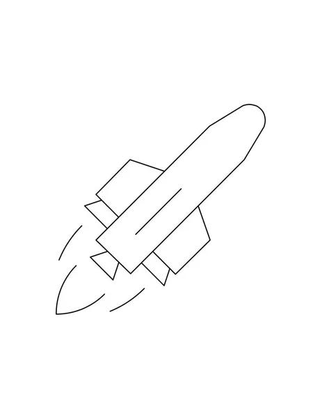 Rakete flach Symbol — Stockvektor