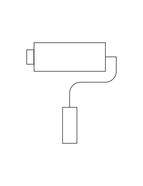 Roller borstel pictogram — Stockvector