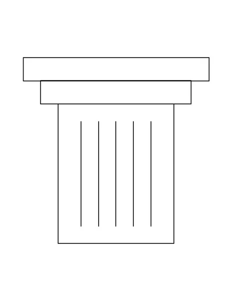 Icono de elemento de columna dórica — Vector de stock