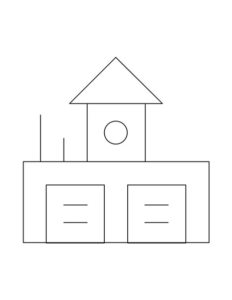 Icône plate de garage — Image vectorielle