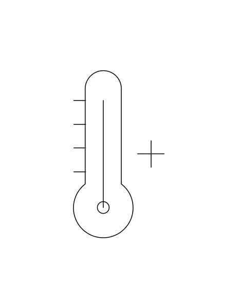 Thermometer flach. — Stockvektor