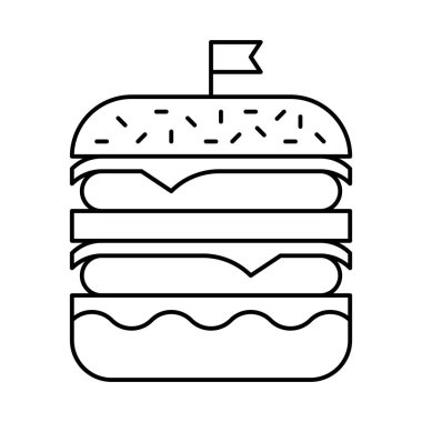Büyük hamburger illüstrasyon.