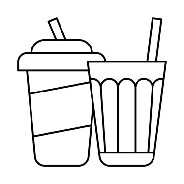 içecekler düz simgesi