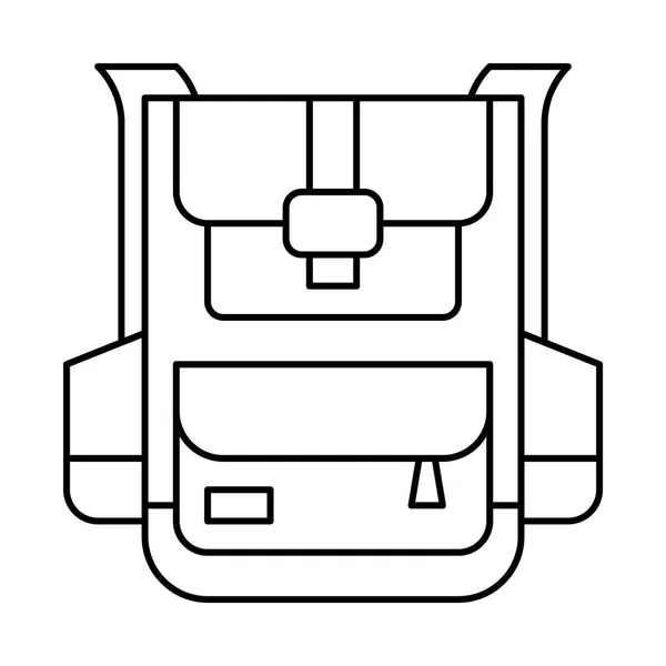 Icono de línea mochila — Vector de stock