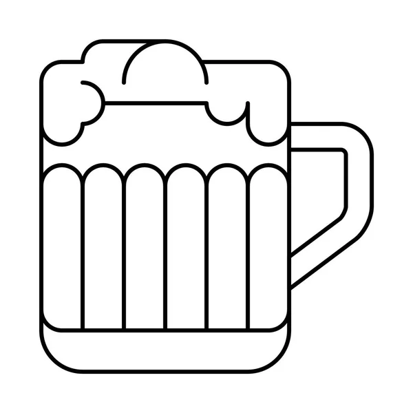 Beer mug silhouette — Stock Vector