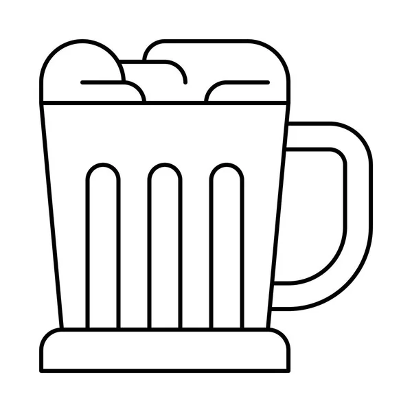 Silueta taza de cerveza — Vector de stock