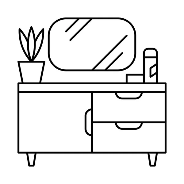 Mueble icono plano — Vector de stock