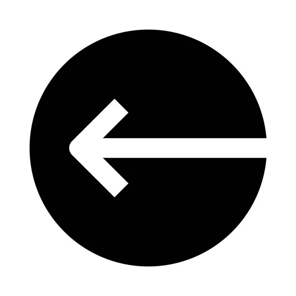Websymbol mit dem linken Pfeil — Stockvektor