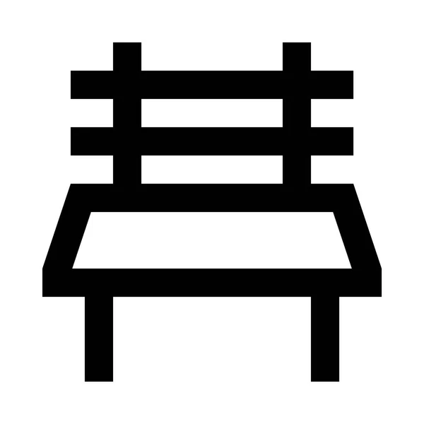 Значок скамейки — стоковый вектор