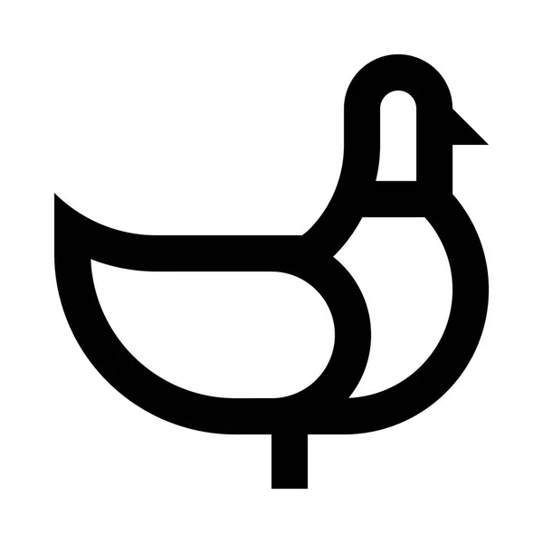 Icono web de gallina — Vector de stock